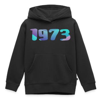1973 Geburtstagsgeschenk Jahrgang 1973 Retro 1973 - Kinder Premium Organic Hoodie - Schwarz - Vorne - AI Model Kid Male (0cm)