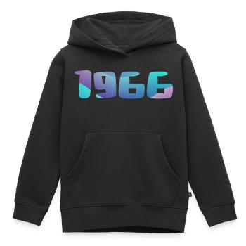 1966 Geburtstagsgeschenk Vintage 1966 Retro 1966 - Kinder Premium Organic Hoodie - Schwarz - Vorne - AI Model Kid Male (0cm)