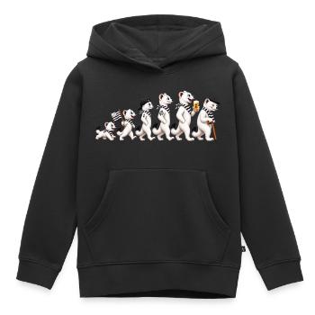 Hermine-Entwicklung - Kinder Premium Organic Hoodie - Schwarz - Vorne - AI Model Kid Male (0cm)