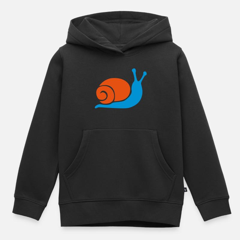 Schnecke - Sweat Premium à capuche enfant bio - noir