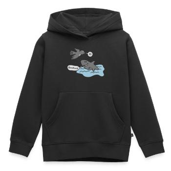 Coucou - Hai - Sweat Premium à capuche enfant bio - noir - Devant - AI Model Kid Male (0cm)