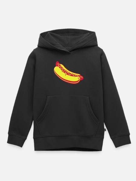Hot dog - Kinder Premium Organic Hoodie - Schwarz