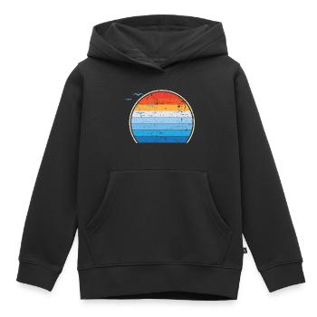 Sunset III - Kinder Premium Organic Hoodie - Schwarz - Vorne - AI Model Kid Male (0cm)