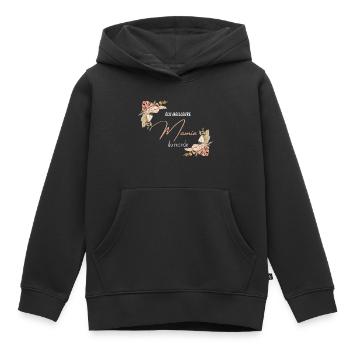 élu meilleure mamie du monde - Sweat Premium à capuche enfant bio - noir - Devant - AI Model Kid Male (0cm)