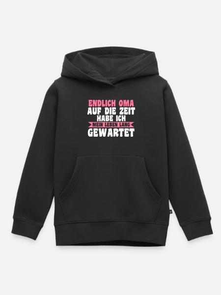 Großmutter Großmama Omi Oma - Kinder Premium Organic Hoodie - Schwarz