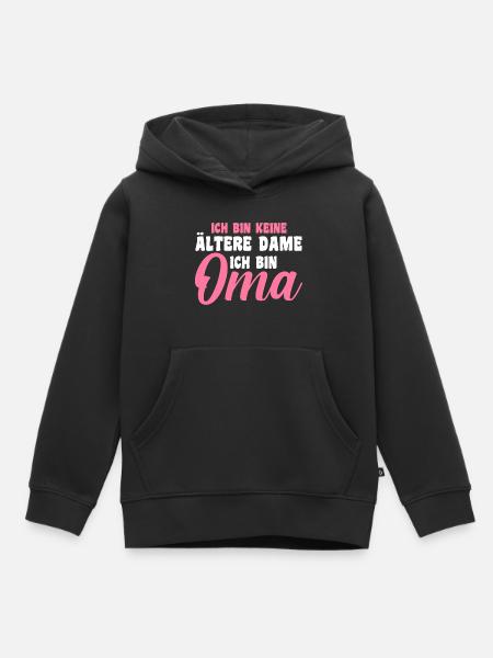 Großmutter Großmama Omi Oma - Kinder Premium Organic Hoodie - Schwarz