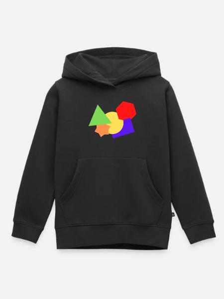 Formen bunt - Kinder Premium Organic Hoodie - Schwarz
