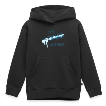 Winter - Rutschig / Glatt - Kinder Premium Organic Hoodie - Schwarz - Vorne - AI Model Kid Male (0cm)