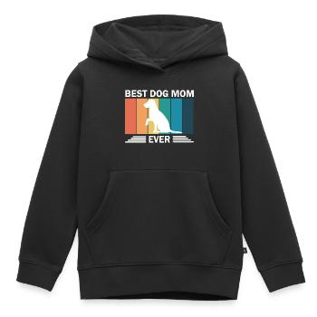 Chien de chasse - Sweat Premium à capuche enfant bio - noir - Devant - AI Model Kid Male (0cm)