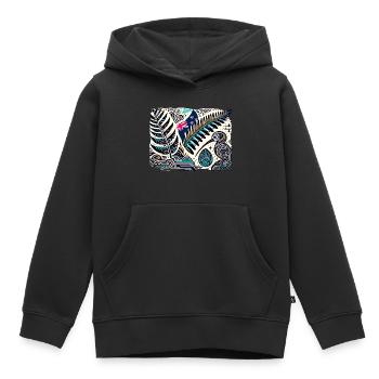Nouvelle-Zélande Aotearoa Kiwi 3 - Sweat Premium à capuche enfant bio - noir - Devant - AI Model Kid Male (0cm)