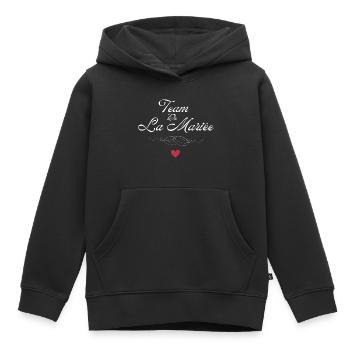 Braut Team - Braut Team - Kinder Premium Organic Hoodie - Schwarz - Vorne - AI Model Kid Male (0cm)