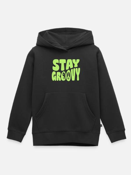 Stay Groovy - Kinder Premium Organic Hoodie - Schwarz