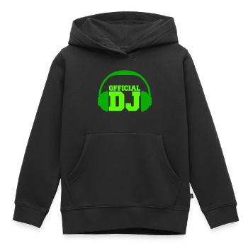 Official DJ Star Kopfhörer Dance Party Musik Logo - Kinder Premium Organic Hoodie - Schwarz - Vorne - AI Model Kid Male (0cm)