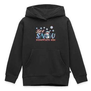 Qu’il neige - Sweat Premium à capuche enfant bio - noir - Devant - AI Model Kid Male (0cm)