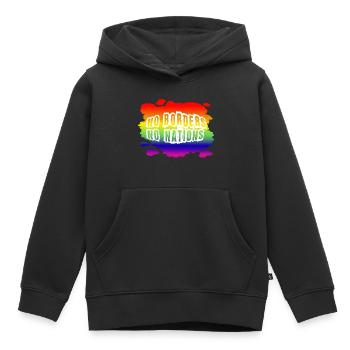 Stop AfD contre la droite, la démocratie, la diversité, la gauche - Sweat Premium à capuche enfant bio - noir - Devant - AI Model Kid Male (0cm)