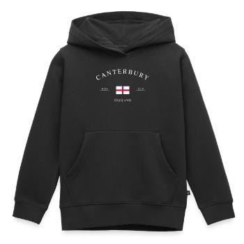 Canterbury England – Holiday Souvenir &amp; Gift - Kids Premium Organic Hoodie - black - Front - AI Model Kid Male (0cm)
