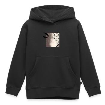 Ombres abstraites et surfaces lumineuses - Sweat Premium à capuche enfant bio - noir - Devant - AI Model Kid Male (0cm)