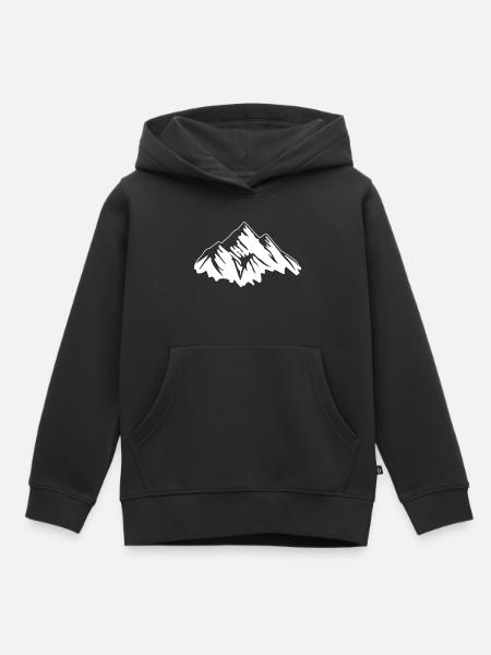 berge - Kinder Premium Organic Hoodie - Schwarz