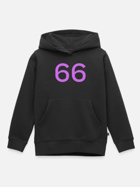 66 - Kinder Premium Organic Hoodie - Schwarz