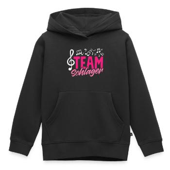 Team Schlager Music Party Groups Outfit - Kids Premium Organic Hoodie - black - Front - AI Model Kid Male (0cm)