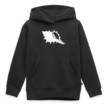 Silhouette de coquillages sur la plage - Sweat Premium à capuche enfant bio - noir - Devant - AI Model Kid Male (0cm)