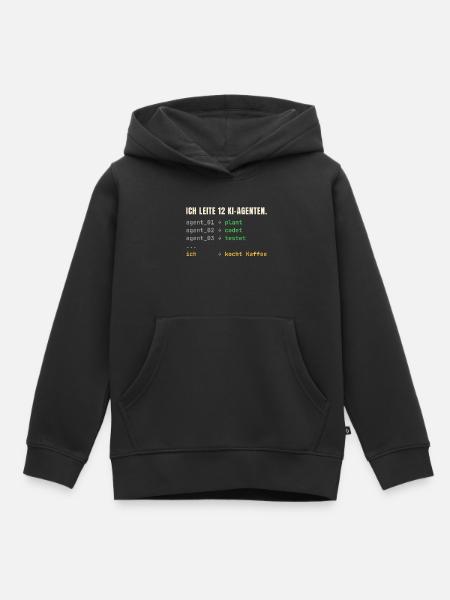 Ich leite 12 KI-Agenten – Chef-Shirt - Kinder Premium Organic Hoodie - Schwarz