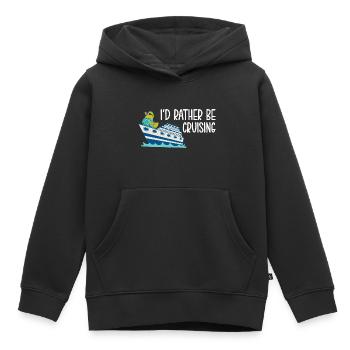 Bateau de croisière - Sweat Premium à capuche enfant bio - noir - Devant - AI Model Kid Male (0cm)