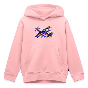 Aerobatic Aircraft 2 - Kids Premium Organic Hoodie - rose - Front - AI Model Kid Female (0cm)