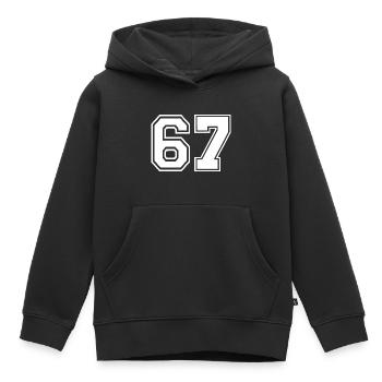 67 - Kinder Premium Organic Hoodie - Schwarz - Vorne - AI Model Kid Male (0cm)