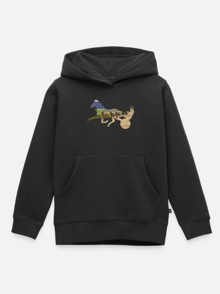Courses de chevaux Trotter - Sweat Premium à capuche enfant bio - noir