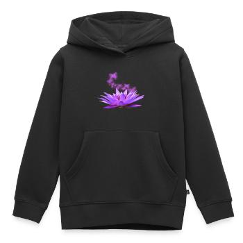 Lotusblüte - Kinder Premium Organic Hoodie - Schwarz - Vorne - AI Model Kid Male (0cm)