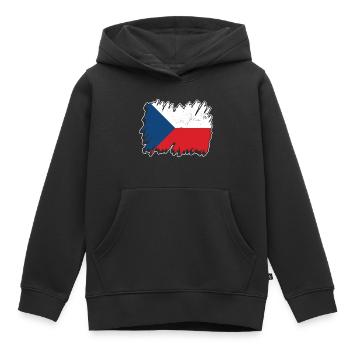 Design tchèque pour les fans tchèques - Sweat Premium à capuche enfant bio - noir - Devant - AI Model Kid Male (0cm)