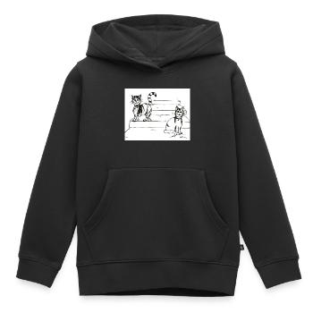 Katzenfreunde - Kinder Premium Organic Hoodie - Schwarz - Vorne - AI Model Kid Male (0cm)