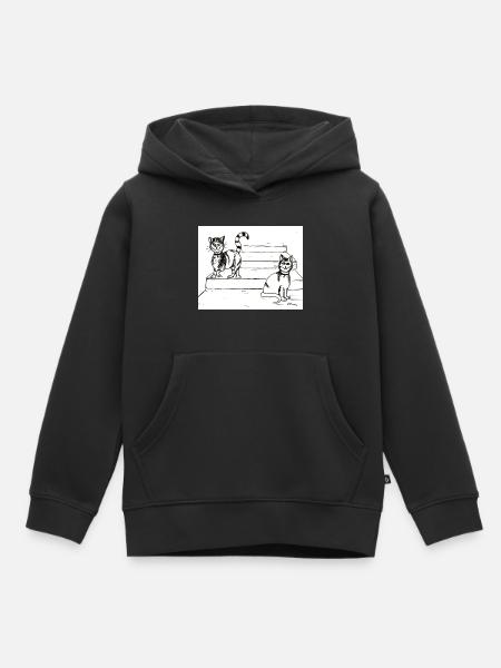 Katzenfreunde - Kinder Premium Organic Hoodie - Schwarz