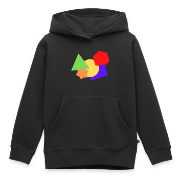 Formen bunt - Kinder Premium Organic Hoodie - Schwarz - Vorne - AI Model Kid Male (0cm)