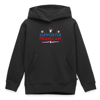 Allez La France | Supporter Français !!! - Sweat Premium à capuche enfant bio - noir - Devant - AI Model Kid Male (0cm)