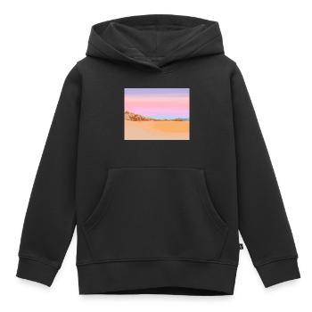 Landscapes #1: the dessert - Kids Premium Organic Hoodie - black - Front - AI Model Kid Male (0cm)