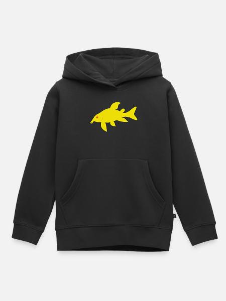 Rote und gelbe Panzerwelse - Kinder Premium Organic Hoodie - Schwarz