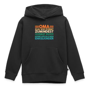 Enkelkinder Großmutter Oma - Kinder Premium Organic Hoodie - Schwarz - Vorne - AI Model Kid Male (0cm)
