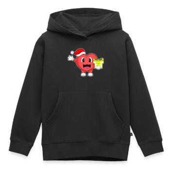 Heart Christmas Package - Kids Premium Organic Hoodie - black - Front - AI Model Kid Male (0cm)