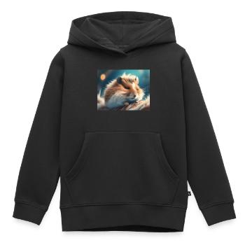 Niedliche Tiere im Winterschlaf – Hamster - Kinder Premium Organic Hoodie - Schwarz - Vorne - AI Model Kid Male (0cm)