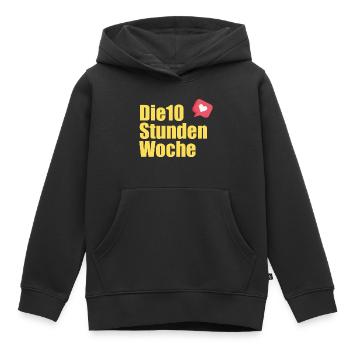 die 10 Stunden Woche Logo - Kinder Premium Organic Hoodie - Schwarz - Vorne - AI Model Kid Male (0cm)