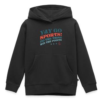 Allez faire du sport ! Sports drôles - Sweat Premium à capuche enfant bio - noir - Devant - AI Model Kid Male (0cm)