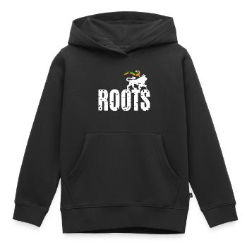 Roots Reggae - Sweat Premium à capuche enfant bio - noir - Devant - AI Model Kid Male (0cm)