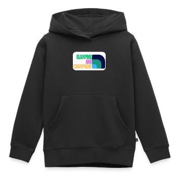 Glamping - Sweat Premium à capuche enfant bio - noir - Devant - AI Model Kid Male (0cm)