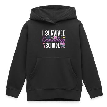 I Survived Cosmetology School - Kinder Premium Organic Hoodie - Schwarz - Vorne - AI Model Kid Male (0cm)