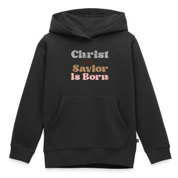 Christ the Savior is born - Kids Premium Organic Hoodie - black - Front - AI Model Kid Male (0cm)
