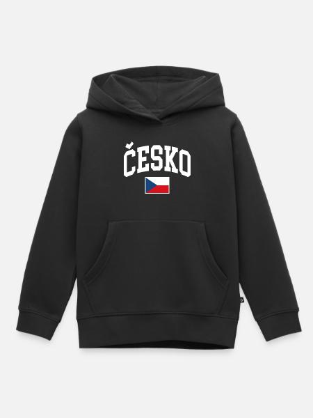 Tschechien Flagge - Kinder Premium Organic Hoodie - Schwarz