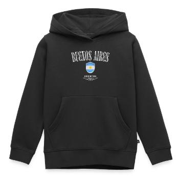 Buenos Aires Argentine, design minimaliste - Sweat Premium à capuche enfant bio - noir - Devant - AI Model Kid Male (0cm)