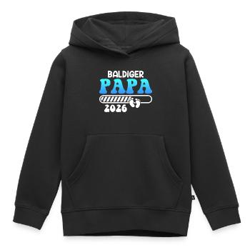 SOON DAD 2026 Fatherhood Funny - Kids Premium Organic Hoodie - black - Front - AI Model Kid Male (0cm)